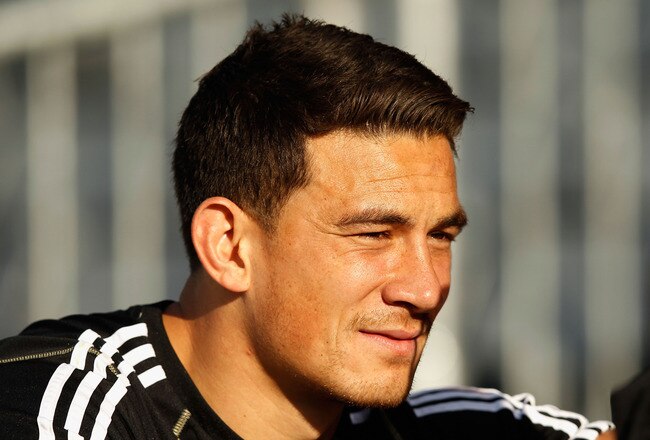 AUCKLAND, NEW ZEALAND - SEPTEMBER 08:  Sonny Bill Williams of the All Blacks looks on during the New Zealand All Blacks IRB Rugby World Cup 2011 Captain's Run at Eden Park on September 8, 2011 in Auckland, New Zealand.  (Photo by Phil Walter/Getty Images)