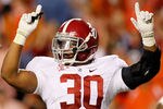 AUBURN, AL - NOVEMBER 26:  Dont'a Hightower #30 of the Alabama Crimson Tide calls the defense against the Auburn Tigers at Jordan-Hare Stadium on November 26, 2011 in Auburn, Alabama.  (Photo by Kevin C. Cox/Getty Images)