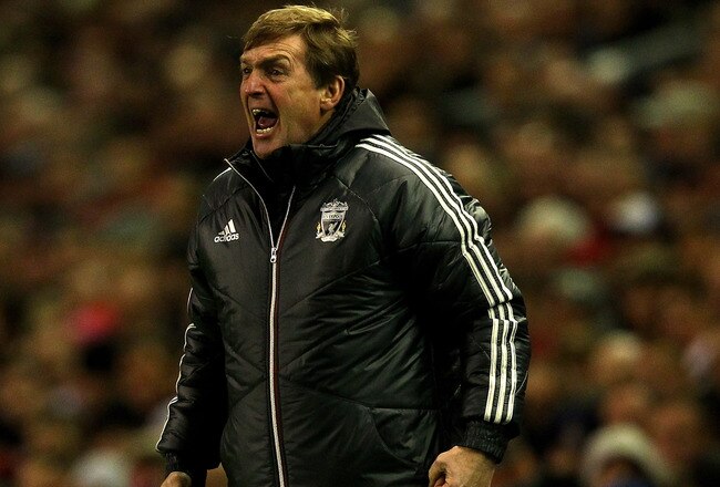 LIVERPOOL, ENGLAND - DECEMBER 30:  Liverpool Manager Kenny Dalglish shouts during the Barclays Premier League match between Liverpool and Newcastle United at Anfield on December 30, 2011 in Liverpool, England.  (Photo by Clive Brunskill/Getty Images)
