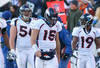 ORCHARD PARK, NY - DECEMBER 24:  Tim Tebow #15 of the Denver Broncos walks off the field after his fumble was run into the endzone for a touchdown by the Buffalo Bills at Ralph Wilson Stadium on December 24, 2011 in Orchard Park, New York. Buffalo won 40-14.  (Photo by Rick Stewart/Getty Images)