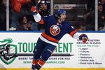 UNIONDALE, NY - DECEMBER 31: Matt Moulson #26 of the New York Islanders scores at 17:55 of the first period against the Edmonton Oilers at the Nassau Veterans Memorial Coliseum on December 31, 2011 in Uniondale, New York.  (Photo by Bruce Bennett/Getty Images)