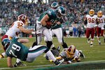 PHILADELPHIA, PA - JANUARY 01: Brent Celek #87 of the Philadelphia Eagles scores a touchdown after catching a pass during the second half against the Washington Redskins at Lincoln Financial Field on January 1, 2012 in Philadelphia, Pennsylvania.  (Photo by Rob Carr/Getty Images)