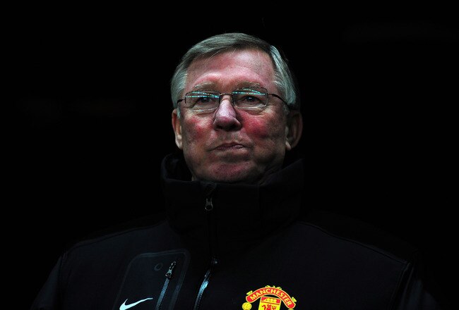 NEWCASTLE UPON TYNE, ENGLAND - JANUARY 04:  Man United manager Alex Ferguson  looks on before the Barclays Premier league game between Newcastle United and Manchester United at St James' Park on January 4, 2012 in Newcastle upon Tyne, England.  (Photo by Stu Forster/Getty Images)