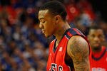 ATLANTA, GA - MARCH 11:  Dundrecous Nelson #5 of the Ole Miss Rebels reacts during their game against the Kentucky Wildcats in the quarterfinals of the SEC Men's Basketball Tournament at Georgia Dome on March 11, 2011 in Atlanta, Georgia.  (Photo by Kevin C. Cox/Getty Images)