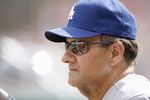 PITTSBURGH - APRIL 05: Manager Joe Torre of the Los Angeles Dodgers looks on during season home opener game against the Pittsburgh Pirates on April 5, 2010 at PNC Park in Pittsburgh, Pennsylvania. Pittsburgh won the game 11-5. (Photo by Gregory Shamus/Getty Images)