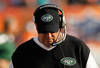 MIAMI GARDENS, FL - JANUARY 01:  New York Jets head coach Rex Ryan looks on during a game against the Miami Dolphins at Sun Life Stadium on January 1, 2012 in Miami Gardens, Florida.  (Photo by Mike Ehrmann/Getty Images)