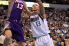 DALLAS, TX - JANUARY 04:  Steve Nash #13 of the Phoenix Suns takes a shot against Delonte West #13 of the Dallas Mavericks at American Airlines Center on January 4, 2012 in Dallas, Texas.  NOTE TO USER: User expressly acknowledges and agrees that, by downloading and/or using this Photograph, user is consenting to the terms and conditions of the Getty Images License Agreement.  (Photo by Ronald Martinez/Getty Images)
