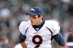 OAKLAND, CA - NOVEMBER 06:  Brady Quinn #9 of the Denver Broncos stands on the sidelines during their game against the Oakland Raiders at O.co Coliseum on November 6, 2011 in Oakland, California.  (Photo by Ezra Shaw/Getty Images)
