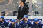 EDMONTON, CANADA - OCTOBER 25: Alain Vigneault of the Vancouver Canucks skates against the Edmonton Oilers on October 25, 2011 at Rexall Place in Edmonton, Alberta, Canada. (Photo by Dale MacMillan/Getty Images)