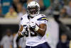 JACKSONVILLE, FL - DECEMBER 05:  Running back Mike Tolbert #35 of the San Diego Chargers reacts after scoring a touchdown in the first quarter against the Jacksonville Jaguars at EverBank Field on December 5, 2011 in Jacksonville, Florida.  (Photo by Mike Ehrmann/Getty Images)