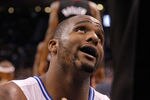 ORLANDO, FL - DECEMBER 21: Glen Davis #11 of the Orlando Magic asks the referee for a hand during a preseason game against the Miami Heat at Amway Center on December 21, 2011 in Orlando, Florida. NOTE TO USER: User expressly acknowledges and agrees that, by downloading and/or using this Photograph, User is consenting to the terms and conditions of the Getty Images License Agreement.  (Photo by Mike Ehrmann/Getty Images)