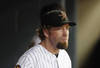 HOUSTON - AUGUST 30:  Houston Astros hitting coach Jeff Bagwell #5 looks on from the dugout at Minute Maid Park during a game against the St. Louis Cardinals on August 30, 2010 in Houston, Texas.  (Photo by Bob Levey/Getty Images)