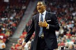LAS VEGAS, NV - NOVEMBER 20:  Head coach Todd Bozeman of the Morgan State Bears looks on during the team's game against the UNLV Rebels at the Thomas & Mack Center November 20, 2011 in Las Vegas, Nevada. UNLV won 92-55.  (Photo by Ethan Miller/Getty Images)