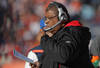 DENVER, CO - JANUARY 01:  Head coach Romeo Crennel leads the Kansas City Chiefs to a 7-3 victory over the Denver Broncos at Sports Authority Field at Mile High on January 1, 2012 in Denver, Colorado.  (Photo by Doug Pensinger/Getty Images)