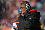 DENVER, CO - JANUARY 01:  Head coach Romeo Crennel leads the Kansas City Chiefs to a 7-3 victory over the Denver Broncos at Sports Authority Field at Mile High on January 1, 2012 in Denver, Colorado.  (Photo by Doug Pensinger/Getty Images)