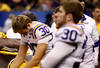 NEW ORLEANS, LA - JANUARY 09:  Drew Alleman #30 of the Louisiana State University Tigers hangs his head on the sideline towards the end of their game against the Alabama Crimson Tide during the 2012 Allstate BCS National Championship Game at Mercedes-Benz Superdome on January 9, 2012 in New Orleans, Louisiana.  (Photo by Chris Graythen/Getty Images)