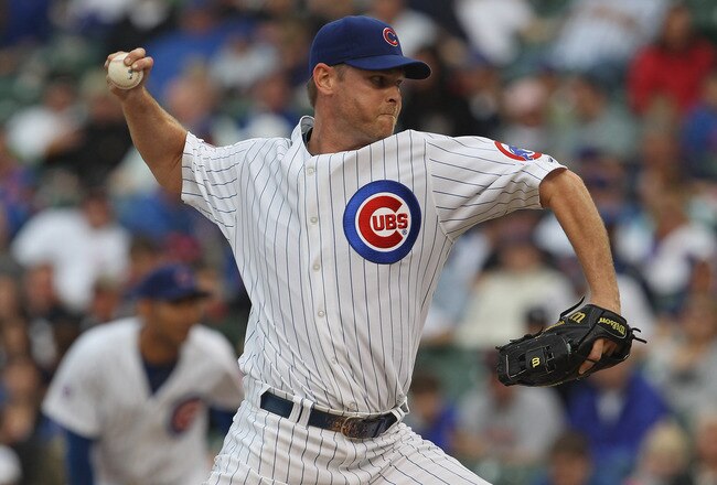 CHICAGO, IL - MAY 29: Kerry Wood #34 of the Chicago Cubs delivers the ball against the Pittsburgh Pirates at Wrigley Field on May 29, 2011 in Chicago, Illinois. The Cubs defeated the Pirates 3-2.  (Photo by Jonathan Daniel/Getty Images)