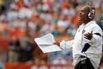 MIAMI GARDENS, FL - DECEMBER 04:  Oakland Raiders head coach Hue Jackson looks on during a game against the Miami Dolphins at Sun Life Stadium on December 4, 2011 in Miami Gardens, Florida.  (Photo by Mike Ehrmann/Getty Images)