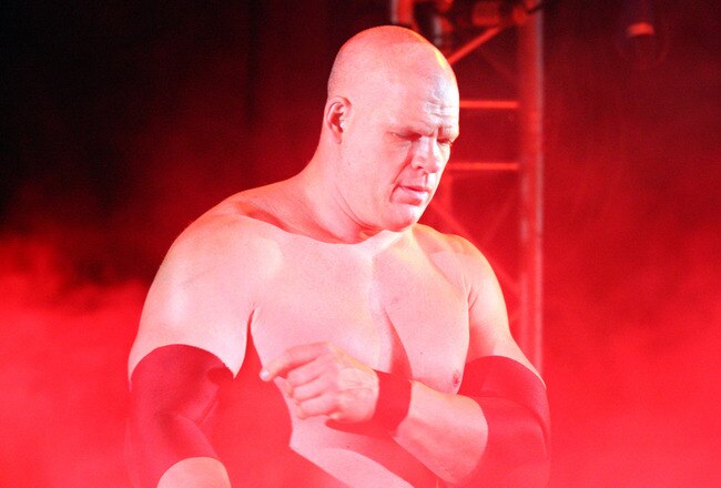 DURBAN, SOUTH AFRICA - JULY 08:  The Big Red Monster Kane during the WWE Smackdown Live Tour at Westridge Park Tennis Stadium on July 08, 2011 in Durban, South Africa.  (Photo by Steve Haag/Gallo Images/Getty Images)