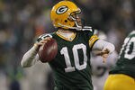 GREEN BAY, WI - DECEMBER 11:  Matt Flynn #10 of the Green Bay Packers passes against the Oakland Raiders at Lambeau Field on December 11, 2011 in Green Bay, Wisconsin. The Packers defeated the Raiders 46-16.  (Photo by Jonathan Daniel/Getty Images)