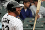 CHICAGO, IL - SEPTEMBER 25:  Adam Dunn #32 of the Chicago White Sox hits against the Kansas City Royals September 25, 2011 at U.S. Cellular Field in Chicago, Illinois.  (Photo by Tasos Katopodis/Getty Images)