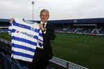 LONDON, ENGLAND - JANUARY 11:  New Queens Park Rangers manager Mark Hughes holds up a QPR shirt during the unveiling of the new Queens Park Rangers Manager at Loftus Road on January 11, 2012 in London, England.  (Photo by Christopher Lee/Getty Images)