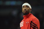 CHICAGO, IL - DECEMBER 20: Richard Hamilton #32 of the Chicago Bulls participates in warm-ups before a preseason game against the Indiana Pacers at the United Center on December 20, 2011 in Chicago, Illinois. The Bulls defeated the Pacers 93-85. NOTE TO USER: User expressly acknowledges and agrees that, by downloading and or using this photograph, User is consenting to the terms and conditions of the Getty Images License Agreement. (Photo by Jonathan Daniel/Getty Images)