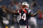 FOXBORO, MA - NOVEMBER 21:   Deion Branch #84 of the New England Patriots prepares for a game with the Kansas City Chiefs at Gillette Stadium on November 21, 2011 in Foxboro, Massachusetts. (Photo by Jim Rogash/Getty Images)