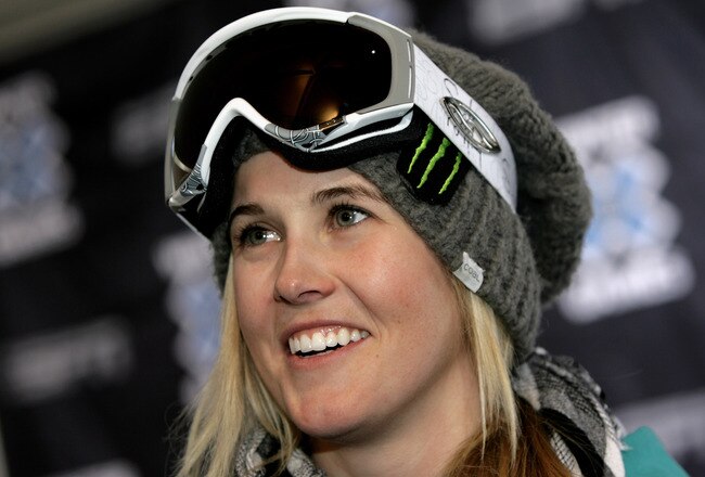 ASPEN, CO - JANUARY 21:  Skier Sarah Burke of Canada talks to the media on the eve of Winter X Games 13 on Buttermilk Mountain on January 21, 2008 in Aspen, Colorado.  (Photo by Doug Pensinger/Getty Images)