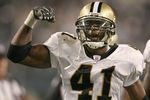 SEATTLE - OCTOBER 14:  Safety Roman Harper #41 of the New Orleans Saints reacts after sacking quarterback Matt Hasselbeck of the Seattle Seahawks at Qwest Field on October 14, 2007 in Seattle, Washington. The Saints defeated the Seahawks 28-17.  (Photo by Otto Greule Jr/Getty Images)