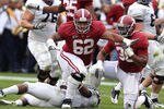 TUSCALOOSA, AL - NOVEMBER 19:  Defensive lineman Brandon Ivory #62 of the Alabama Crimson Tide celebrates after a tackle during the game against the Georgia Southern Eagles at Bryant-Denny Stadium on November 19, 2011 in Tuscaloosa, Alabama.  (Photo by Mike Zarrilli/Getty Images)