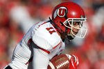 TUCSON, AZ - NOVEMBER 05:  Wide receiver Luke Matthews #11 of the Utah Utes during the college football game against the Arizona Wildcats at Arizona Stadium on November 5, 2011 in Tucson, Arizona.  The Utes defeated the Wildcats 34-21.  (Photo by Christian Petersen/Getty Images)