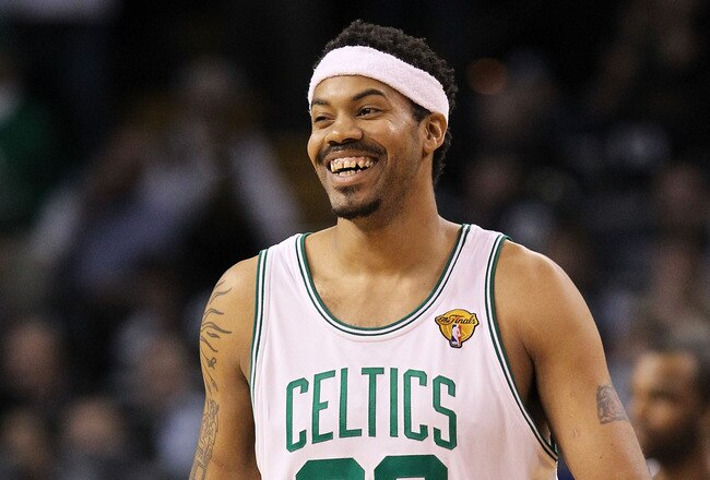BOSTON - JUNE 13:  Rasheed Wallace #30 of the Boston Celtics reacts after the Celtics won 92-86 against the Los Angeles Lakers during Game Five of the 2010 NBA Finals on June 13, 2010 at TD Garden in Boston, Massachusetts. NOTE TO USER: User expressly acknowledges and agrees that, by downloading and/or using this Photograph, user is consenting to the terms and conditions of the Getty Images License Agreement.  (Photo by Ronald Martinez/Getty Images)