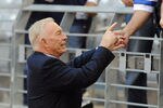 GLENDALE, AZ - DECEMBER 04:  Jerry Jones owner of the Dallas Cowboys shakes some fans hands during pre-game against the Arizona Cardinals at University of Phoenix Stadium on December 4, 2011 in Glendale, Arizona.  (Photo by Norm Hall/Getty Images)