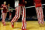 STATE COLLEGE, PA - JANUARY 08: The Indiana Hoosiers warm up before taking on the Penn State Nittany Lions at the Bryce Jordan Center on January 8, 2012 in State College, Pennsylvania. The Indiana Hoosiers won, 88-82. (Photo by Patrick Smith/Getty Images)