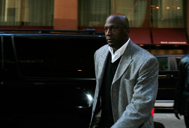 NEW YORK, NY - NOVEMBER 05:  Charlotte Bobcats owner Michael Jordan arrives for NBA labor negotiations at Sheraton New York Hotel & Towers on November 5, 2011 in New York City. Players have been seeking 52.5 percent of revenues in their favor but owners want a deal at 53-47 along with a hard sallary cap.  (Photo by Patrick McDermott/Getty Images)