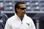HOUSTON - NOVEMBER 28:  Head coach Jeff Fisher of the Tennessee Titans watches during pre-game warm ups before playing the Houston Texans at Reliant Stadium on November 28, 2010 in Houston, Texas.  (Photo by Bob Levey/Getty Images)