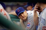 WASHINGTON, DC - JULY 07: Kerry Wood #34 of the Chicago Cubs in the dugout during the Cubs game against the Washington Nationals at Nationals Park on July 7, 2011 in Washington, DC. (Photo by Rob Carr/Getty Images)