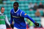 EDINBURGH, SCOTLAND - DECEMBER 10:  Rangers player Maurice Edu in action during the Clydesdale Bank Scottish Premier league game between Hibernian and Rangers at Easter Road on December 10, 2011 in Edinburgh, Scotland.  (Photo by Stu Forster/Getty Images)