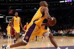 LOS ANGELES, CA - JANUARY 13:  Kobe Bryant #24 of the Los Angeles Lakers drives in for a basket against the Cleveland Cavaliers at Staples Center on January 13, 2012 in Los Angeles, California.  NOTE TO USER: User expressly acknowledges and agrees that, by downloading and or using this photograph, User is consenting to the terms and conditions of the Getty Images License Agreement.  (Photo by Stephen Dunn/Getty Images)