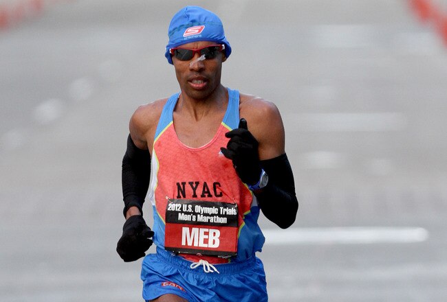 HOUSTON, TX - JANUARY 14: Meb Keflezighi competes in the U.S. Marathon Olympic Trials January 14, 2012 in Houston, Texas. (Photo by Thomas B. Shea/Getty Images)