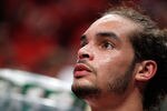 CHICAGO, IL - MAY 15:  Joakim Noah #13 of the Chicago Bulls looks on against the Miami Heat in Game One of the Eastern Conference Finals during the 2011 NBA Playoffs on May 15, 2011 at the United Center in Chicago, Illinois. The Bulls won 103-82. NOTE TO USER: User expressly acknowledges and agrees that, by downloading and or using this photograph, User is consenting to the terms and conditions of the Getty Images License Agreement  (Photo by Gregory Shamus/Getty Images)