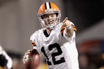 PITTSBURGH, PA - DECEMBER 08:  Colt McCoy #12 of the Cleveland Browns looks to pass against the Pittsburgh Steelers at Heinz Field on December 8, 2011 in Pittsburgh, Pennsylvania.  (Photo by Jared Wickerham/Getty Images)