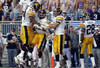 STATE COLLEGE, PA - OCTOBER 8:  Micah Hyde #18 of the Iowa Hawkeyes  celebrats his second half interception against the Penn State Nittany Lions during the game on October 8, 2011 at Beaver Stadium in State College, Pennsylvania.  The Lions defeated the Hawkeyes 13-3.  (Photo by Justin K. Aller/Getty Images)