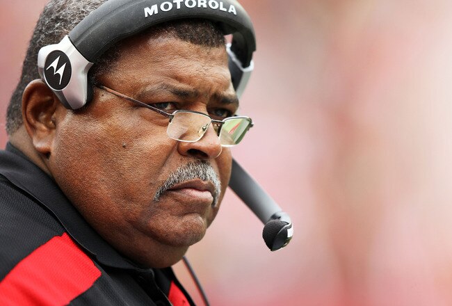 KANSAS CITY, MO - DECEMBER 18:  Head coach Romeo Crennel of the Kansas City Chiefs watches from the sidelines during the game against the Green Bay Packers on December 18, 2011 at Arrowhead Stadium in Kansas City, Missouri.  (Photo by Jamie Squire/Getty Images)