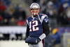 FOXBORO, MA - JANUARY 14:  Tom Brady #12 of the New England Patriots looks on during warm ups against the Denver Broncos during their AFC Divisional Playoff Game at Gillette Stadium on January 14, 2012 in Foxboro, Massachusetts.  (Photo by Jim Rogash/Getty Images)