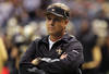 NEW ORLEANS, LA - OCTOBER 31: Defensive coordinator Gregg Williams of the New Orleans Saints looks on prior to the game against the Pittsburgh Steelers at the Louisiana Superdome on October 31, 2010 in New Orleans, Louisiana. (Photo by Matthew Sharpe/Getty Images)