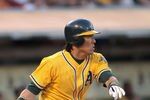 OAKLAND, CA - SEPTEMBER 06:  Hideki Matsui #55 of the Oakland Athletics bats against the Kansas City Royals at O.co Coliseum on September 6, 2011 in Oakland, California.  (Photo by Ezra Shaw/Getty Images)