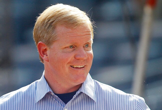 PITTSBURGH - JULY 19:  Pittsburgh Pirates GM Neal Huntington talks to reporters prior to the game against the Cincinnati Reds on July 19, 2011 at PNC Park in Pittsburgh, Pennsylvania.  (Photo by Jared Wickerham/Getty Images)