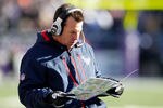 BALTIMORE, MD - JANUARY 15:  Head coach Gary Kubiak of the Houston Texans looks on during the second quarter of the AFC Divisional playoff game against the Baltimore Ravens at M&T Bank Stadium on January 15, 2012 in Baltimore, Maryland.  (Photo by Rob Carr/Getty Images)